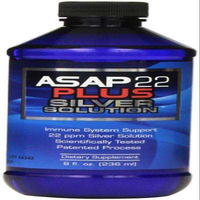 American Biotech Labs - ASAP 22 Plus Silver Solution - Immune System Support, 22 ppm Silver Solution Dietary Supplement - (8 oz)