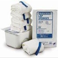 1584399 PT# 300 Sponge Lap Algn St Cotton 18x18" XRay In Rigid Trays 20x5/Ca Made by Medical Action Industries