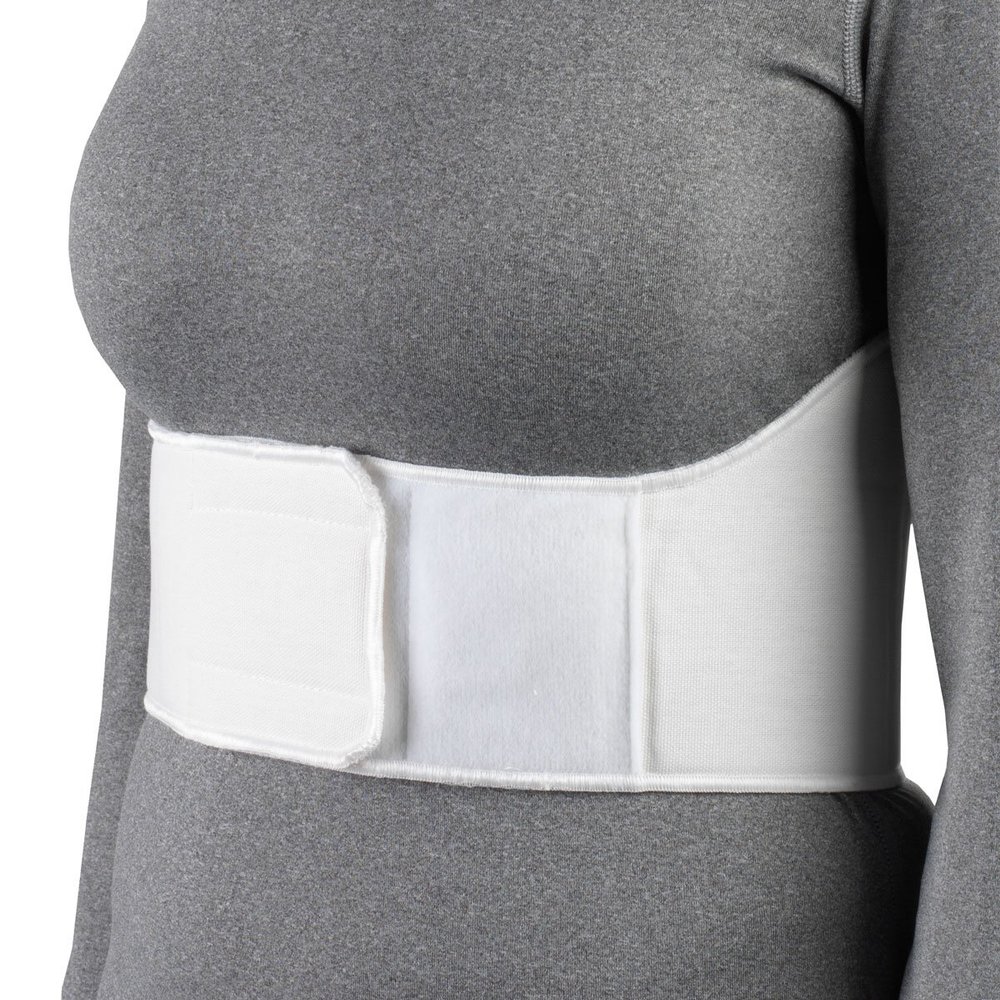 CHAMPION Rib Belt for Women Contoured Female Form Elastic, White, Large
