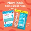 Plackers Twin-Line Dental Flossers, Advanced Whitening and Dual Action Flossing System, Easy Storage, Super Tuffloss, 2X The Clean, Cool Mint Flavor, 150 Count (Pack of 4) view 2