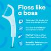 Plackers Twin-Line Dental Flossers, Advanced Whitening and Dual Action Flossing System, Easy Storage, Super Tuffloss, 2X The Clean, Cool Mint Flavor, 150 Count (Pack of 4) view 3