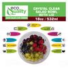 18oz Clear Disposable Salad Bowls with Lids (50 Pack) - Clear Plastic Disposable Salad Containers for Lunch To-Go, Salads, Fruits, Airtight, Leak Proof, Fresh, Meal Prep | Rose Bowl Container (18oz) view 2