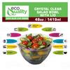 48oz Clear Disposable Salad Bowls with Lids (300 Pack) - Clear Plastic Disposable Salad Containers for Lunch To-Go, Salads, Fruits, Airtight, Leak Proof, Fresh, Meal Prep | Rose Bowl Container (48oz) view 2
