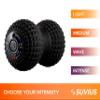 SUVIUS Vibrating Peanut Roller - 4 Vibration Levels - Rechargeable - Muscle Roller for Deep Tissue Massage and Muscle Recovery - Massager for Back, Neck, Foot, Leg, and Body - Black view 3