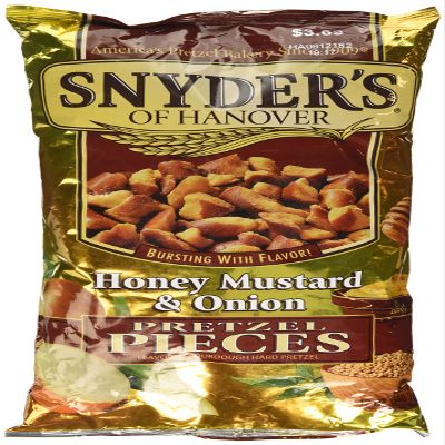 Snyder's of Hanover, Honey Mustard & Onion Pretzel Pieces, 12oz Bag (Pack of 3)