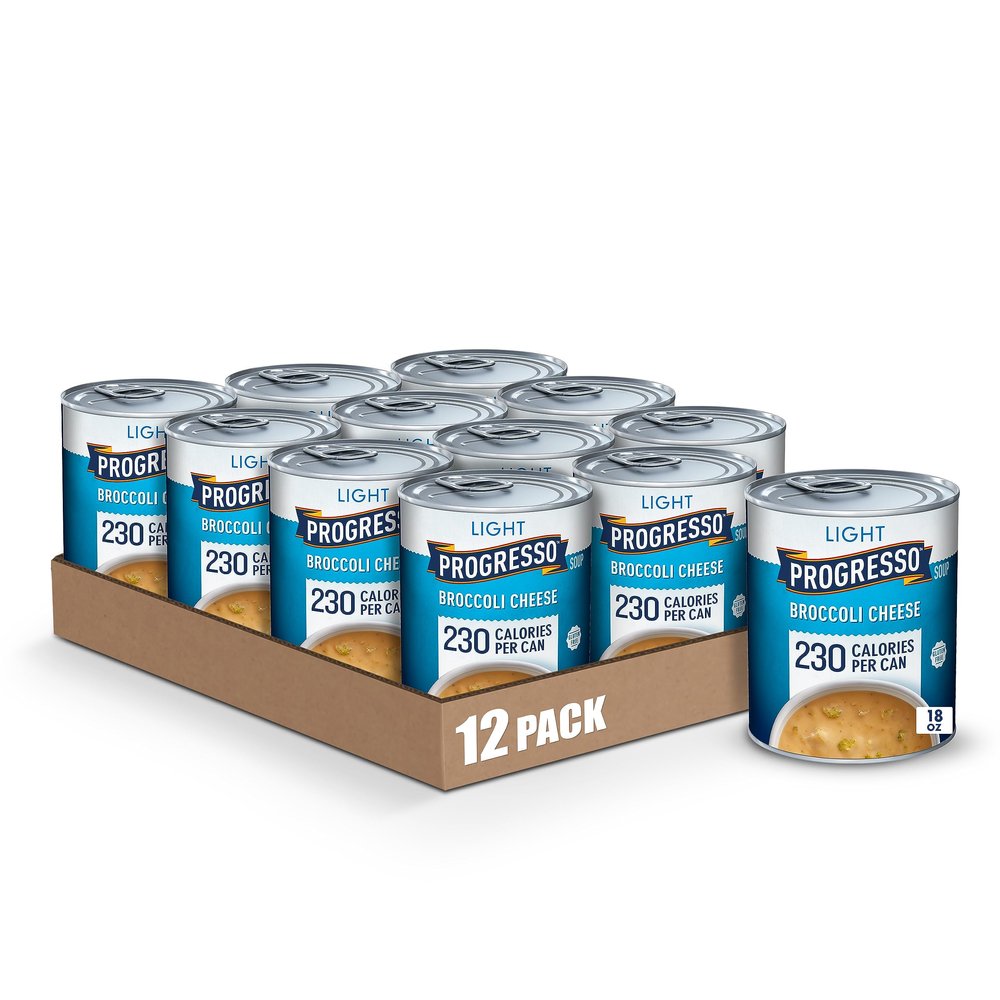 Progresso Light, Broccoli Cheese Canned Soup, Gluten Free, 18 oz. (Pack of 12)