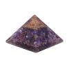 HARMONIZE Amethyst Pyramid Healing Crystal with Chakra Symbol EMF Protection Meditaton Yoga Energy Generator Home Office Accessories view 1