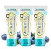 Jack N' Jill Natural Toddler Toothpaste - Fluoride Free Training Toothpaste for Toddlers 1-3, 40% Xylitol, BPA Free - Blueberry 1.76 oz (Pack of 3) view 1
