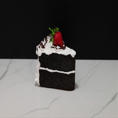 Fake Vanilla Frosted Cake Slice