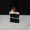Fake Vanilla Frosted Cake Slice view 1