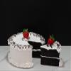 Fake Vanilla Frosted Cake Slice view 4