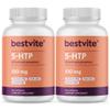 BESTVITE 5-HTP 100mg (240 Capsules) (120 x 2) - No Stearates - No Flow Agents - Non GMO - Gluten Free view 1