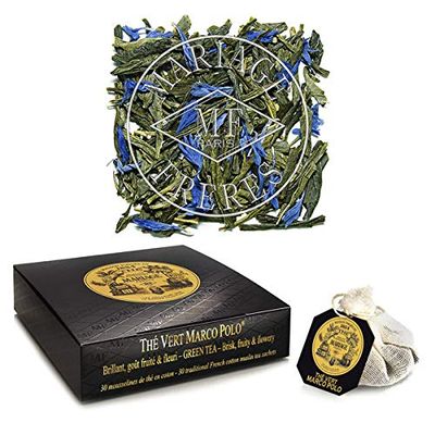 Mariage Freres The Vert Macro Polo 30 Tea Bags in Box