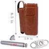 AMANCY Portable Cigar Case Flask Gift Set - 2 Finger Cigar Case with 2 Oz Stainless Steel Flask and Cutter view 2