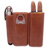AMANCY Portable Cigar Case Flask Gift Set - 2 Finger Cigar Case with 2 Oz Stainless Steel Flask and Cutter view 3
