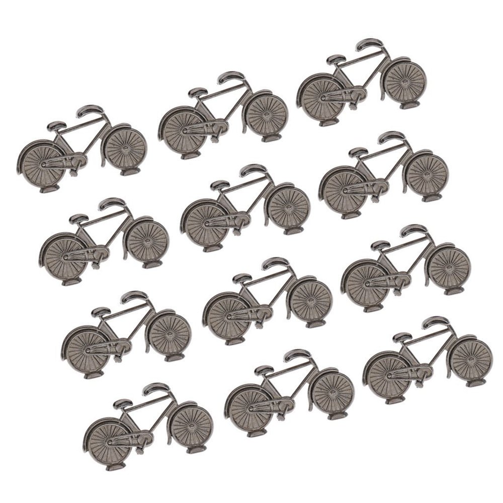 12pcs Wedding Name Number Memo Place Card Holders Metal Bicycle Bike Shape Photo Clips for Wedding Birthday Party Banquet Table Decorations