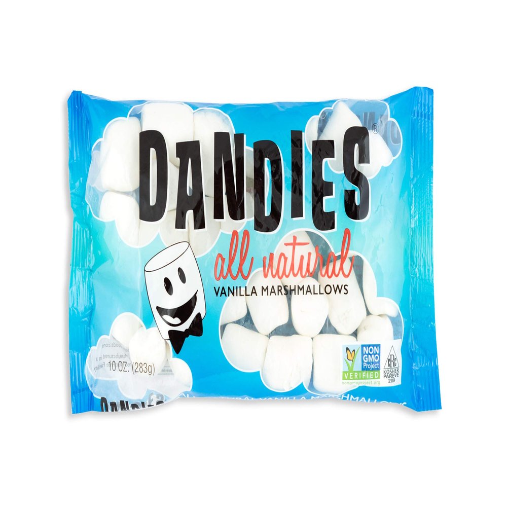 Dandies Vegan Marshmallows, No Artificial Flavorings, Food Dyes, Corn Syrup, or Gelatin, Perfect for Roasting, Smores, or Snacking (3 Pack, 10 oz)