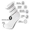 12 Pairs of Non-Skid Diabetic Cotton Quarter Socks with Non Binding Top (White, 10-13) view 3