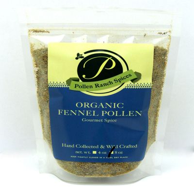 Pollen Ranch Wild crafted, Organic Fennel Pollen 8 Oz Resealable Pouch