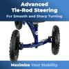 KneeRover Original Steerable All Terrain Knee Scooter  Heavy Duty Foldable Knee Walker & Mobility Aid for Adults with Adjustable Handlebar and Large Wheels (Blue) view 4