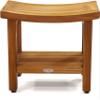 AquaTeak Patented 18" Sumba Teak Shower Bench with Shelf view 2
