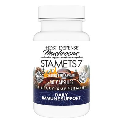 Host Defense Stamets 7-7 Species Blend - Mushroom Supplement for Immune Support - Includes Royal Sun Blazei, Cordyceps, Reishi, Maitake, Lion's Mane, Chaga & Mesima - 30 Capsules (15 Servings)*