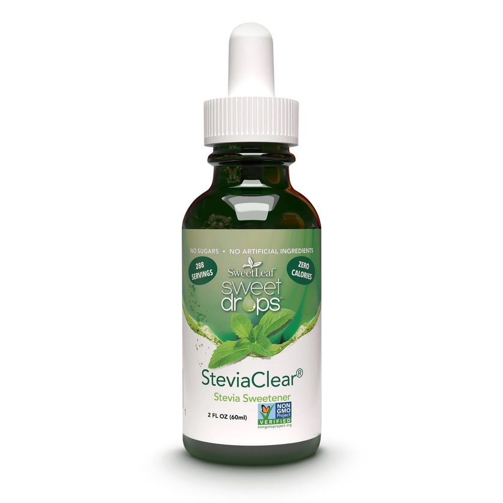 SweetLeaf Sweet Drops- Flavored Stevia Liquid Sweetener, Organic Stevia Extract, Zero Calorie, Gluten Free, Keto Friendly, Non GMO, Natural Flavor, Sugar Alternative- Stevia Clear, 2 Fl Oz (Pack of 1)