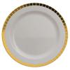 10.25" Cream/Gold Slit Design Plates (10) view 1