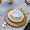 10.25" Cream/Gold Slit Design Plates (10) view 4