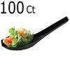 100 Disposable Plastic Black Chinese Soup Spoons Asian Soup Spoons Dessert Spoon Tasting spoons & Sample Spoon (100 Black Asian Spoons) view 2