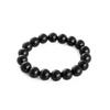 Unisex Adjustable Shungite Stone Protection Bracelet 10 mm Black Gemstone Beads Stretchy | Crystal Healing Jewelry for Women and Men | Empath Bracelet | Spiritual Chakra Balance SB19M view 1