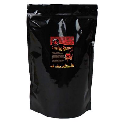 Fiery Farms Carolina Reaper Pods - 8 oz - 1.5M to 2M SHUs Extremely Hot Red Chili Pepper Dried Whole Pods, Pure, No Additives