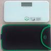 NewlineNY White Mini Bathroom Scale with Travel Protection Case SBB0722M-WH + NYMSS101BG view 2