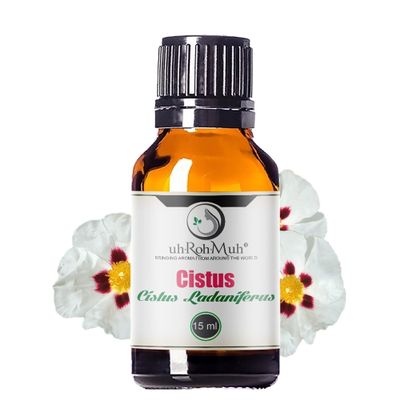 uh*Roh*Muh Organic Cistus Essential Oil - USDA Certified Essential Oil | 100% Pure and Vegan Cistus Ladaniferus Essential Oil Sourced from Spain, Rock Rose Oil Perfect for Aromatherapy and Skin(15ml)