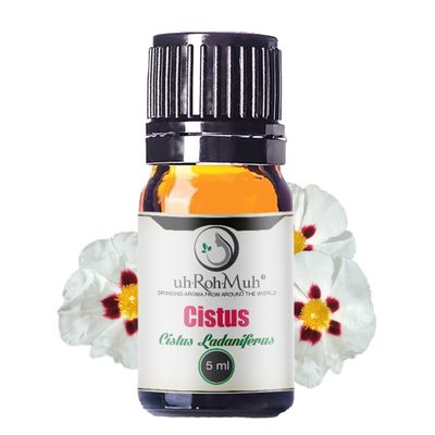 uhRohMuh Organic Cistus Ladaniferus Essential Oil - 5ml, USDA Certified, 100% Pure and Vegan, Perfect for Aromatherapy and Skin Care