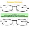 Success Eyewear Reading Glasses 2 Pair Black and Gunmetal Readers Compact Folding Glasses for Reading for Men and Women Case Included Bundle: Set of Black and Gunmetal With 2 Cases 2.5 view 3