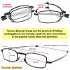 Success Eyewear Reading Glasses 2 Pair Black and Gunmetal Readers Compact Folding Glasses for Reading for Men and WomenCase Included Bundle: Set of Black and Gunmetal With 2 Cases 2 view 4