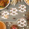 100 Pack Turkey Thanksgiving Cocktail Napkins for Party Supplies (5 x 5 In) view 3