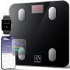 FITINDEX Smart Scale for Body Weight, Scale with BMI, Body Fat, Muscle Mass, Digital, Bathroom, Weighing, Bluetooth, Body Composition Monitor Health Analyzer with App, 400lb, Black view 1