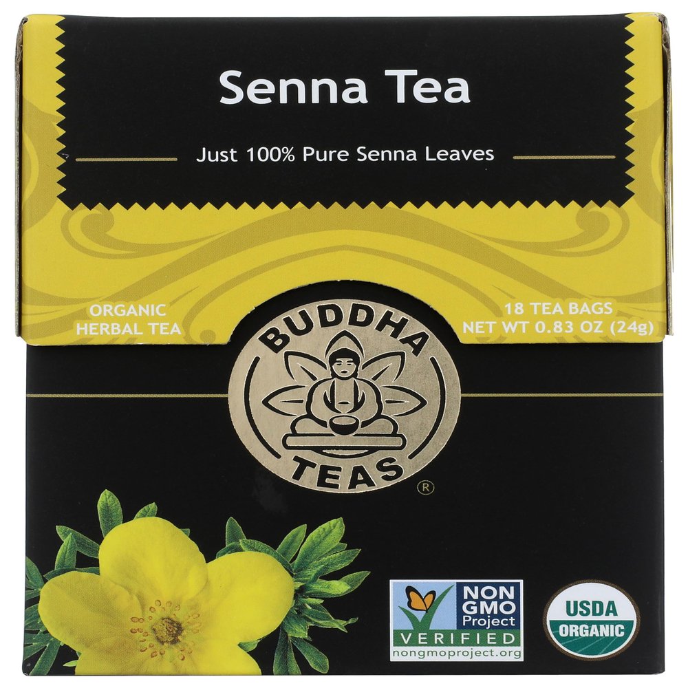 Buddha Teas - Organic Senna Tea - Herbal Tea - For Health & Wellbeing - With Vitamins, Minerals & Antioxidants - Clean Ingredients - Caffeine Free - OU Kosher - 18 Tea Bags (Pack of 1)
