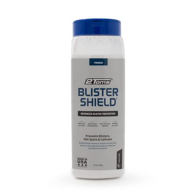 2Toms BlisterShield, Advanced Waterproof Blister Prevention Powder, Friction Free Protection for Feet, Hot Spots, and Calluses, 15 Ounce Bottle