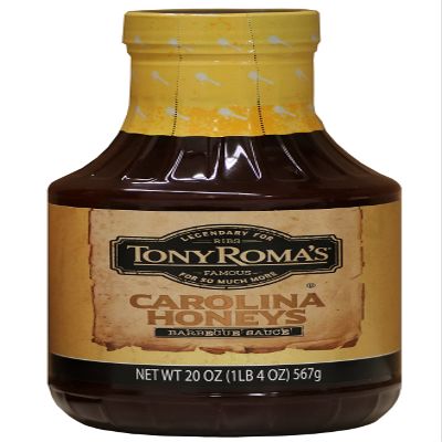 Tony Roma's Carolina Honeys Barbecue Sauce, 20 Ounce (Pack of 6), Honey Bbq