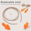 20 Pairs Corded Ear Plugs Reusable Silicone Earplugs with String Banded Ear Plug for Sleeping Noise Cancelling Noise Reduction Hearing Protection(Brown-Orange) view 2