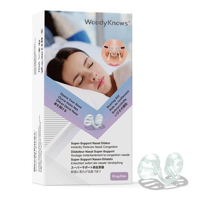 WoodyKnows Super-Support Nasal Dilator, Improves Sleep and Sports Airflow, Nasal Congestion and Nose-Related snoring aid (S 4Pack)