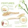 BambooMN 5.1" Premium Bamboo Leaf Chinese Soup Spoons, All Natural Disposable Compostable for Catering and Home Use, 300 Pieces view 3