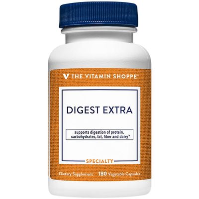 The Vitamin Shoppe Digestive Enzymes - Complete Multi-Enzyme Formula | Protein Fat Carb Digestion | 180 Vegetable Capsules | Plant-Based