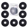 8Pcs/Pack Bamboo Charcoal Dental Flosser Mint Flavor Dental Floss Built-in Spool Flat Wire Replacement Core Dental Floss 50M Each(Comes with a Box for Easy Carrying) (Black) view 1