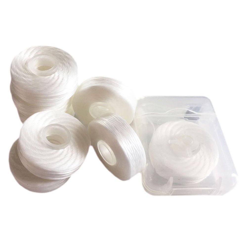 8Pcs/Pack Dental Flosser Mint Flavor Dental Floss Built-in Spool Flat Wire Replacement Core Dental Floss 50M Each(Comes with a Box for Easy Carrying) (White)