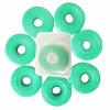 8Pcs/Pack Dental Flosser Mint Flavor Dental Floss Built-in Spool Flat Wire Replacement Core Dental Floss 50M Each(Comes with A Box for Easy Carrying) (Green) view 1