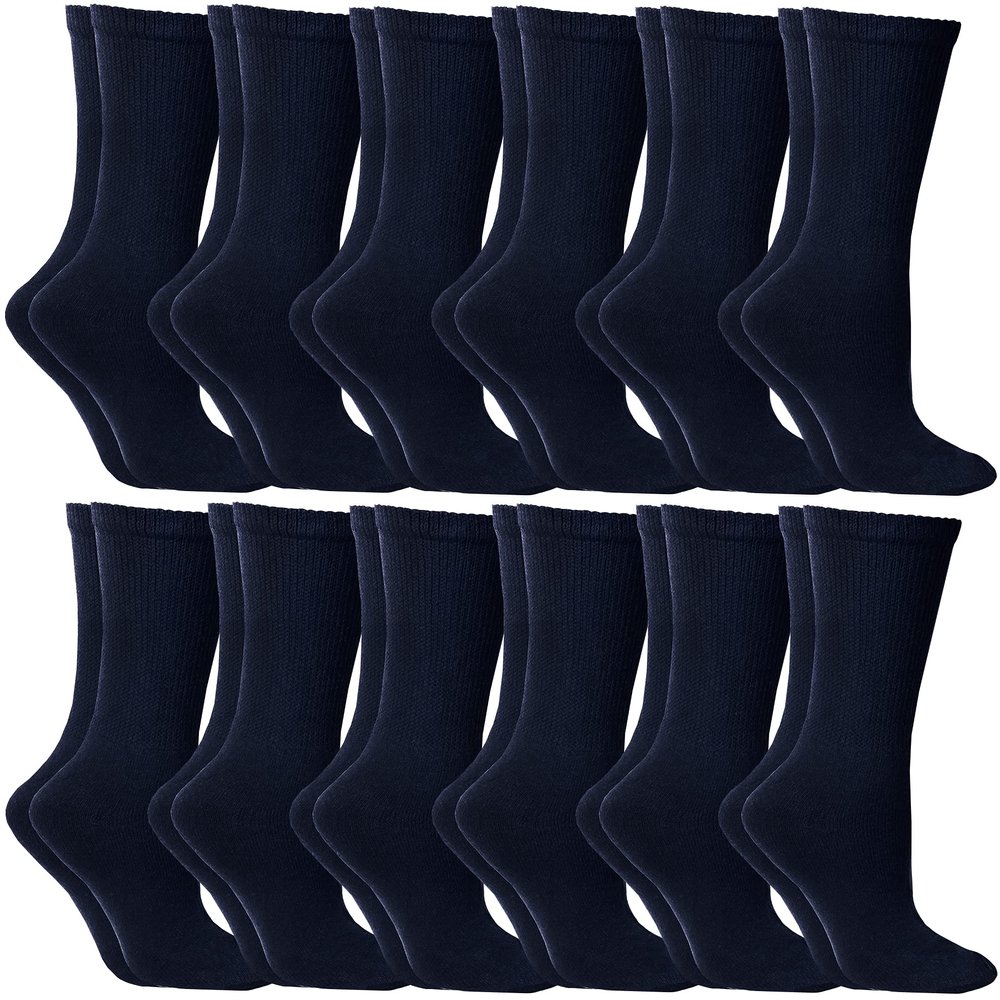 12 Pairs of Yacht & Smith Women Value Pack of Ring Spun Cotton Crew Diabetic, Nephropathy Socks